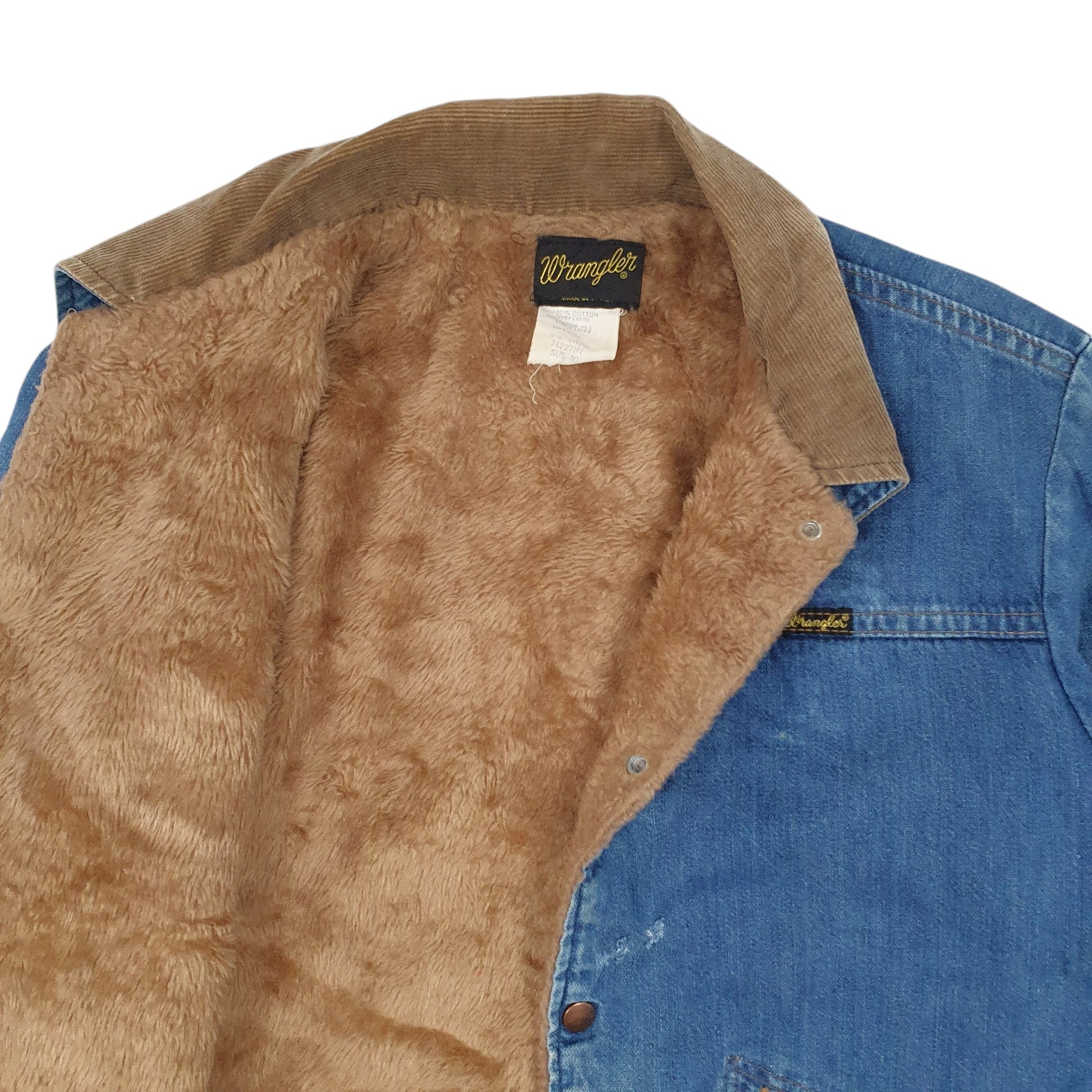 Womens Blue Wrangler Vintage 80s Made In USA  Coat