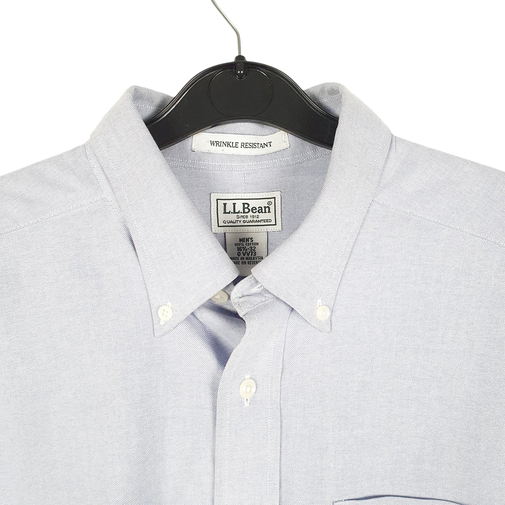 Mens Blue L.L.Bean Oxford Long Sleeve Shirt