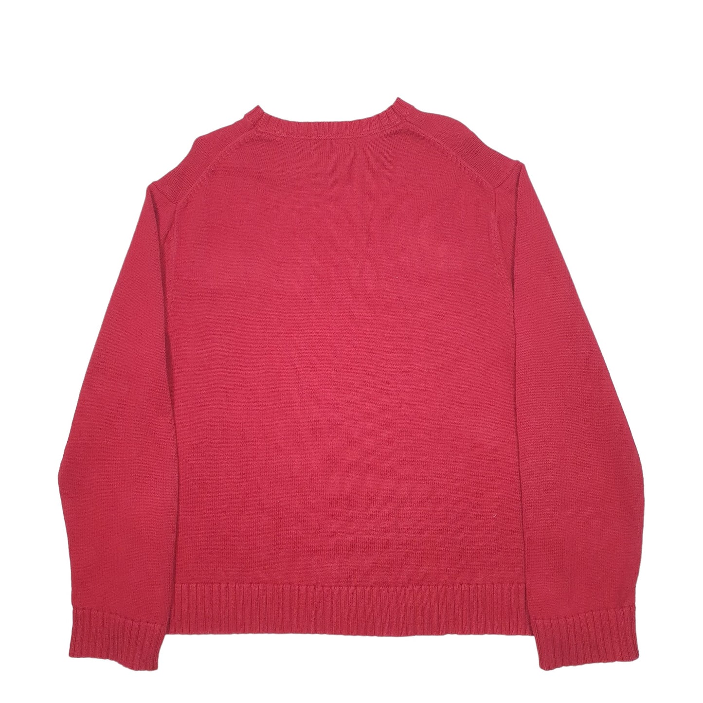 Mens Red Nautica Knit Crewneck Jumper