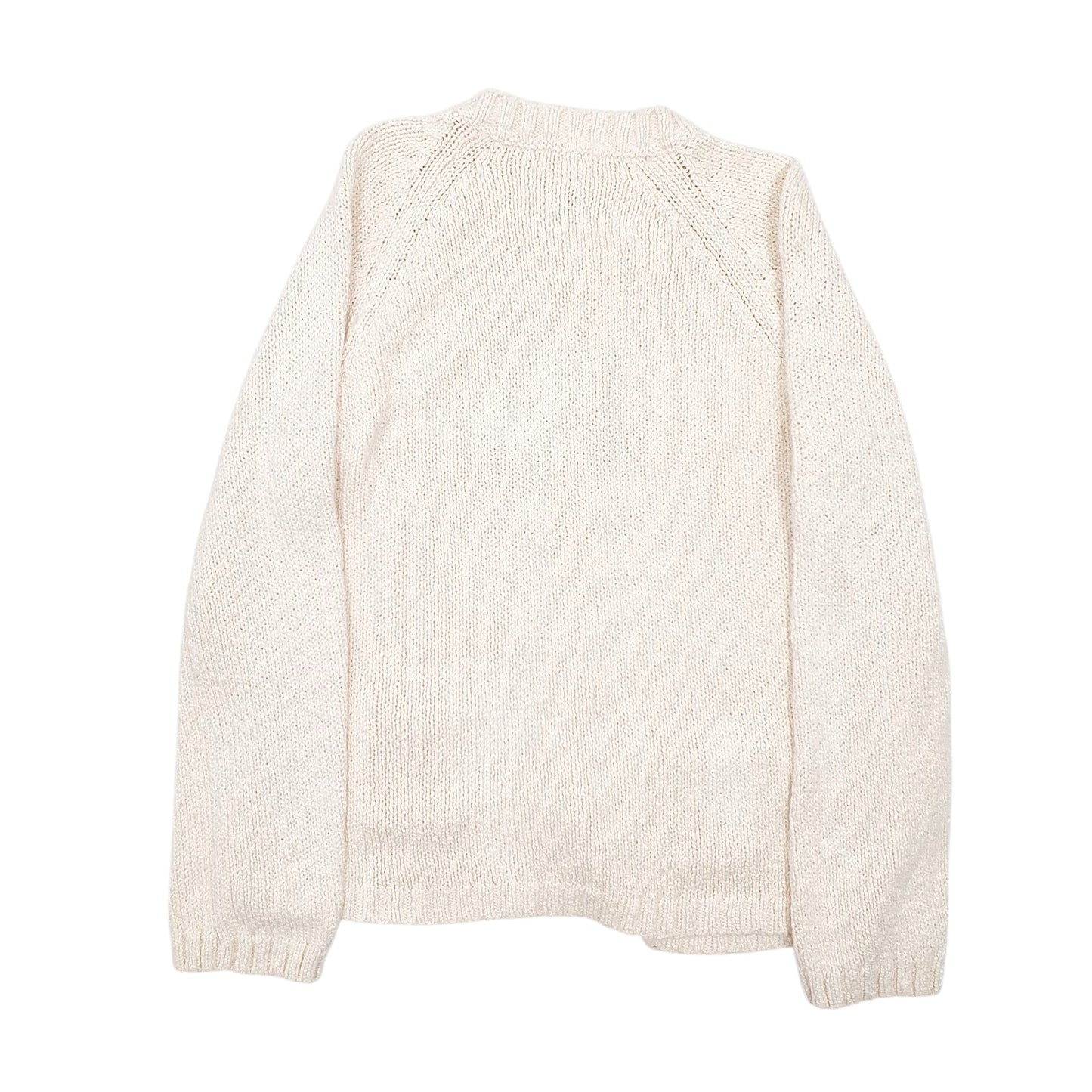 Womens Cream LL Bean Knit Cardigan Jumper