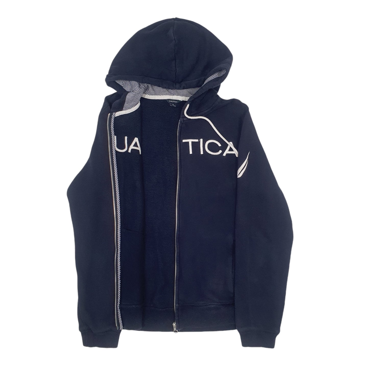 Womens Navy Nautica  Full Zip Jumper