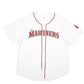 Mens White Seattle Mariners MLB Baseball Jersey Short Sleeve T Shirt