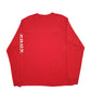 Mens Red Unbranded Single Stitch Vintage 90s Fitness Wellness Long Sleeve T Shirt