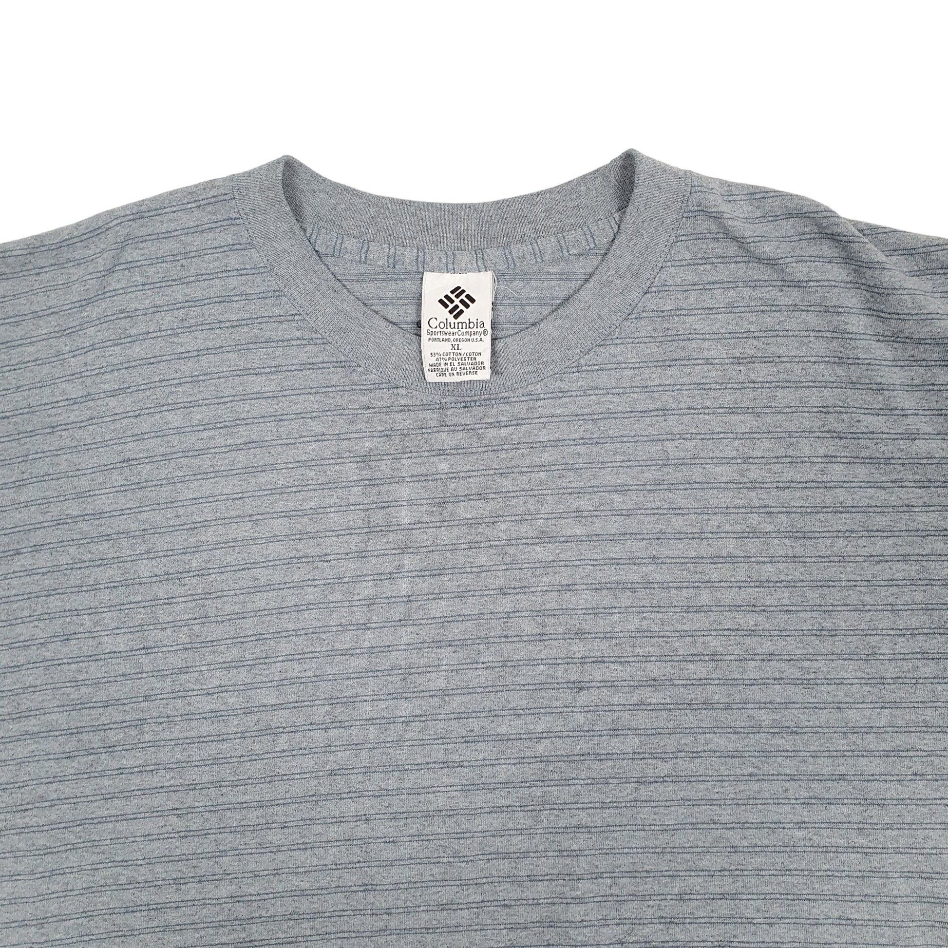 Mens Blue Columbia Sportswear Vintage 90s 00s Short Sleeve T Shirt