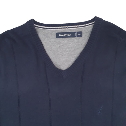 Mens Navy Nautica Knitwear Crewneck Jumper