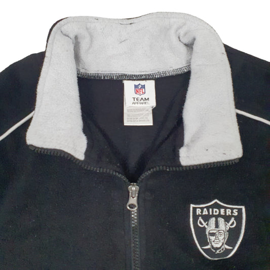 Mens Black NFL Raiders Quarter Zip Jumper