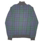 Mens Navy Nautica Knit Highland Yarn Tartan Sweater Quarter Zip Jumper