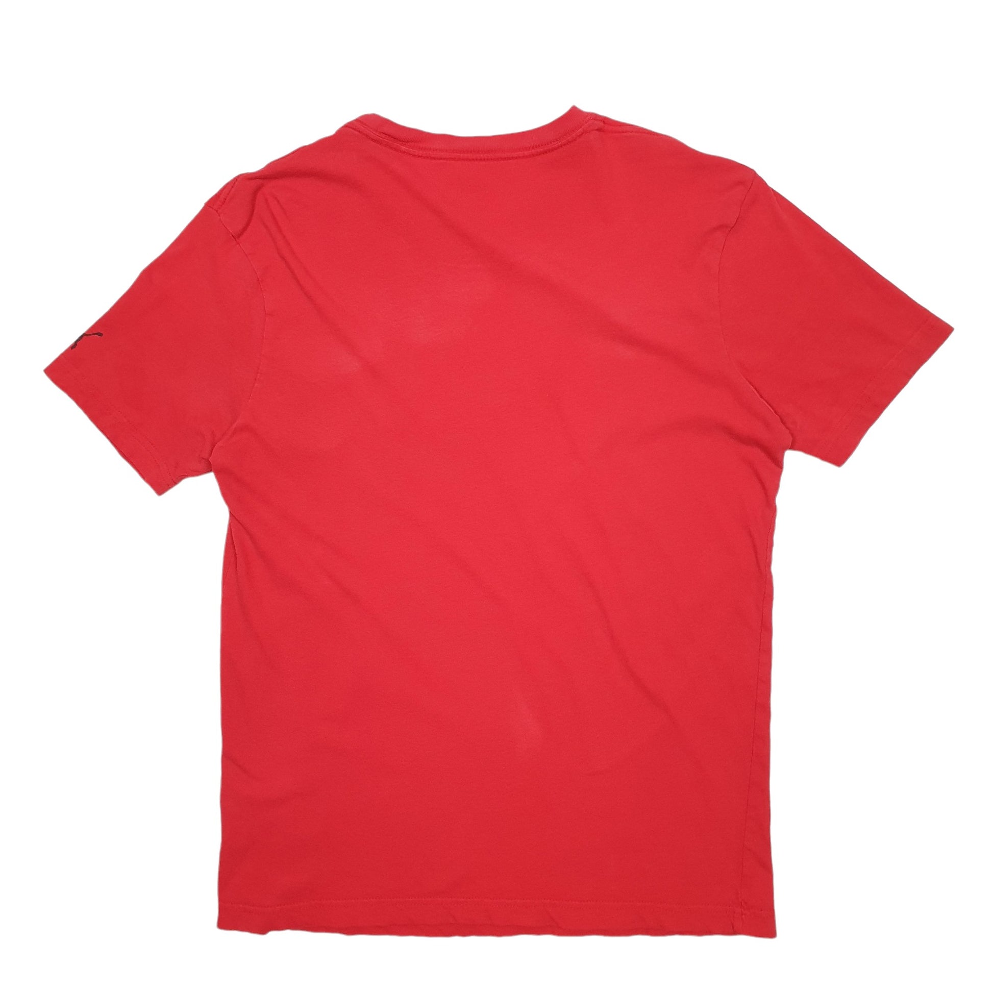 Mens Red Puma Spellout Short Sleeve T Shirt