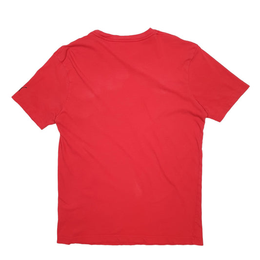 Mens Red Puma Spellout Short Sleeve T Shirt
