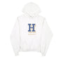 Mens White Champion Hockey Hoodie Jumper
