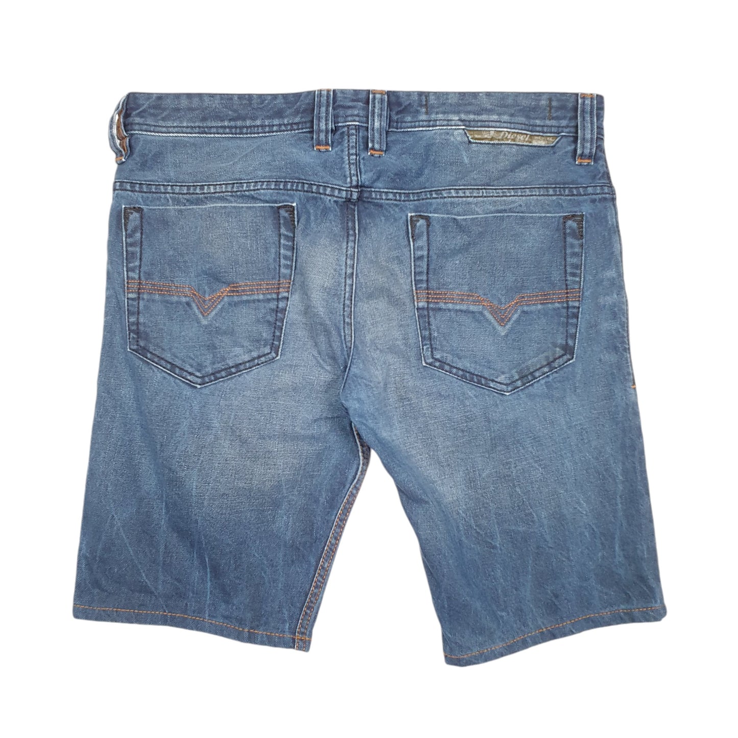 Mens Blue Diesel Slim Jorts Jean Denim Shorts