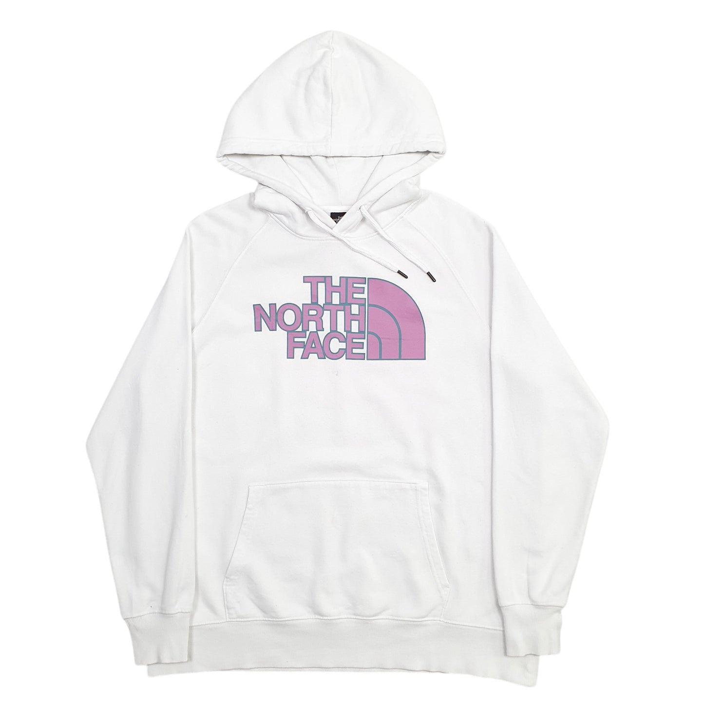 Mens White The North Face Spellout Hoodie Jumper