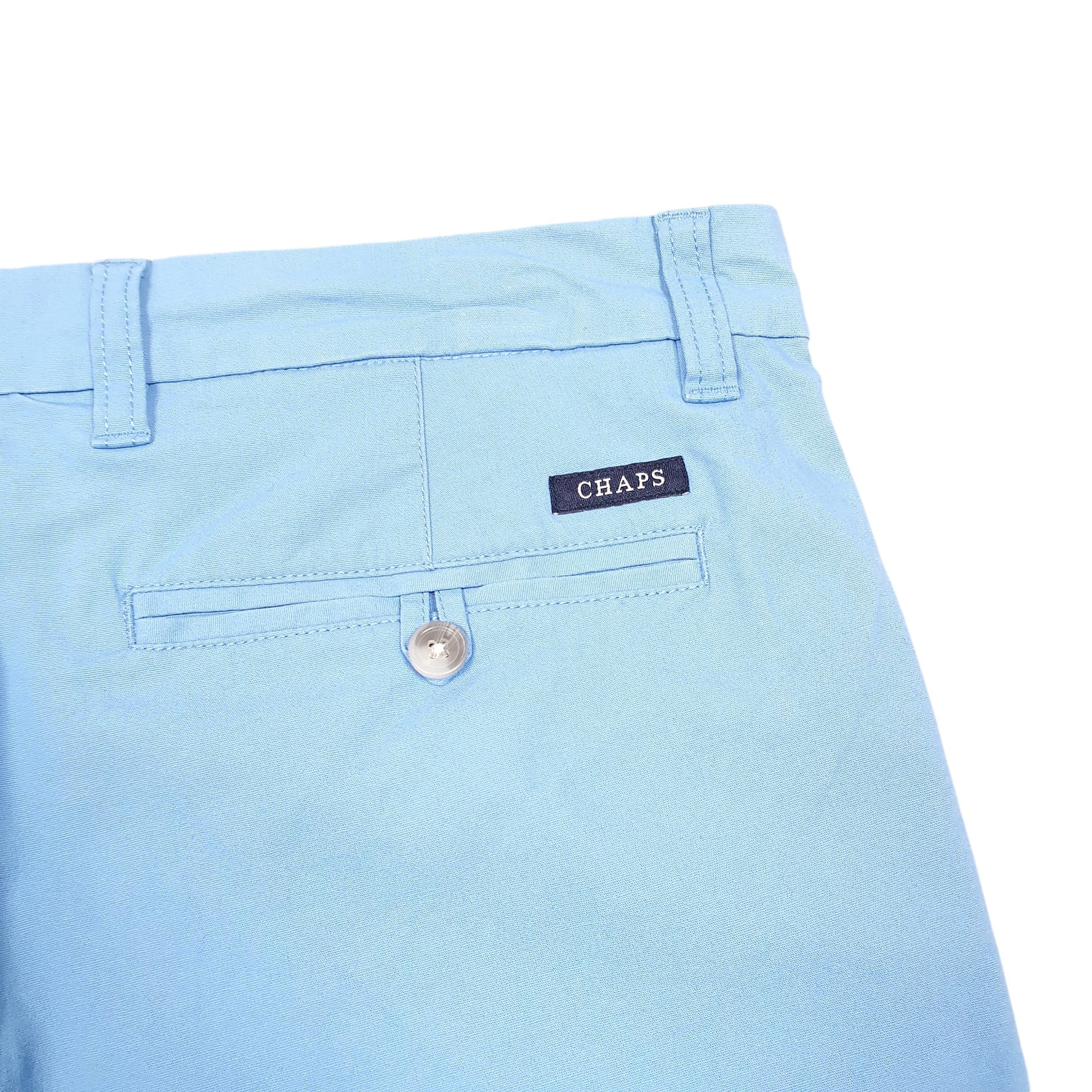 Mens Blue Chaps Stretch Chino Shorts