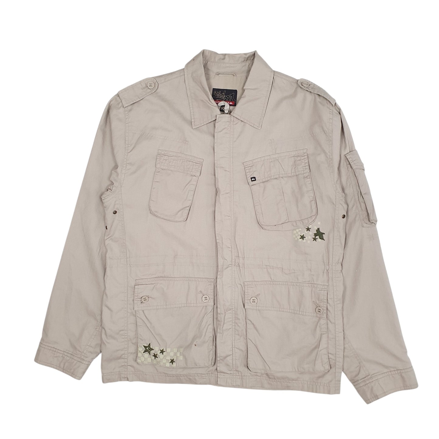 Womens Beige Quiksilver Bomber Windbreaker  Coat