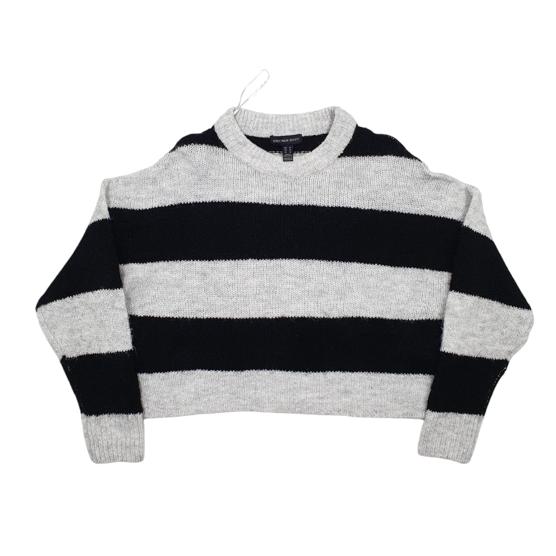 Womens Grey Streetwear Society  Crewneck Jumper