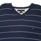 Mens Black Tommy Hilfiger  V Neck Jumper