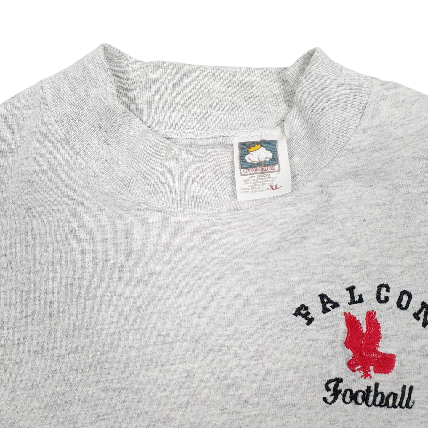 Mens Grey Anvil Vintage 90s Made In USA Preshrunk Long Sleeve T Shirt