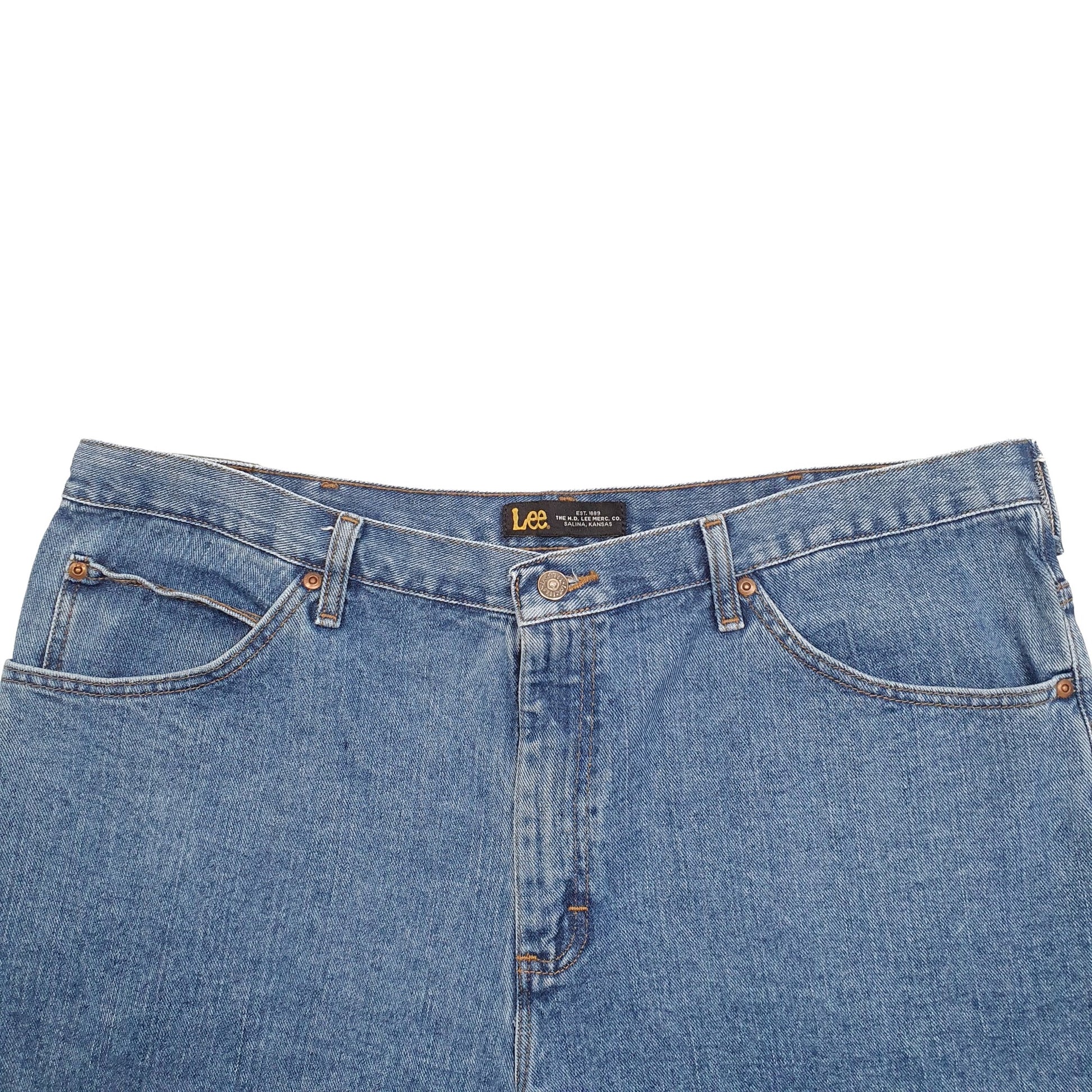 Mens Blue Lee Cut Off Denim Shorts