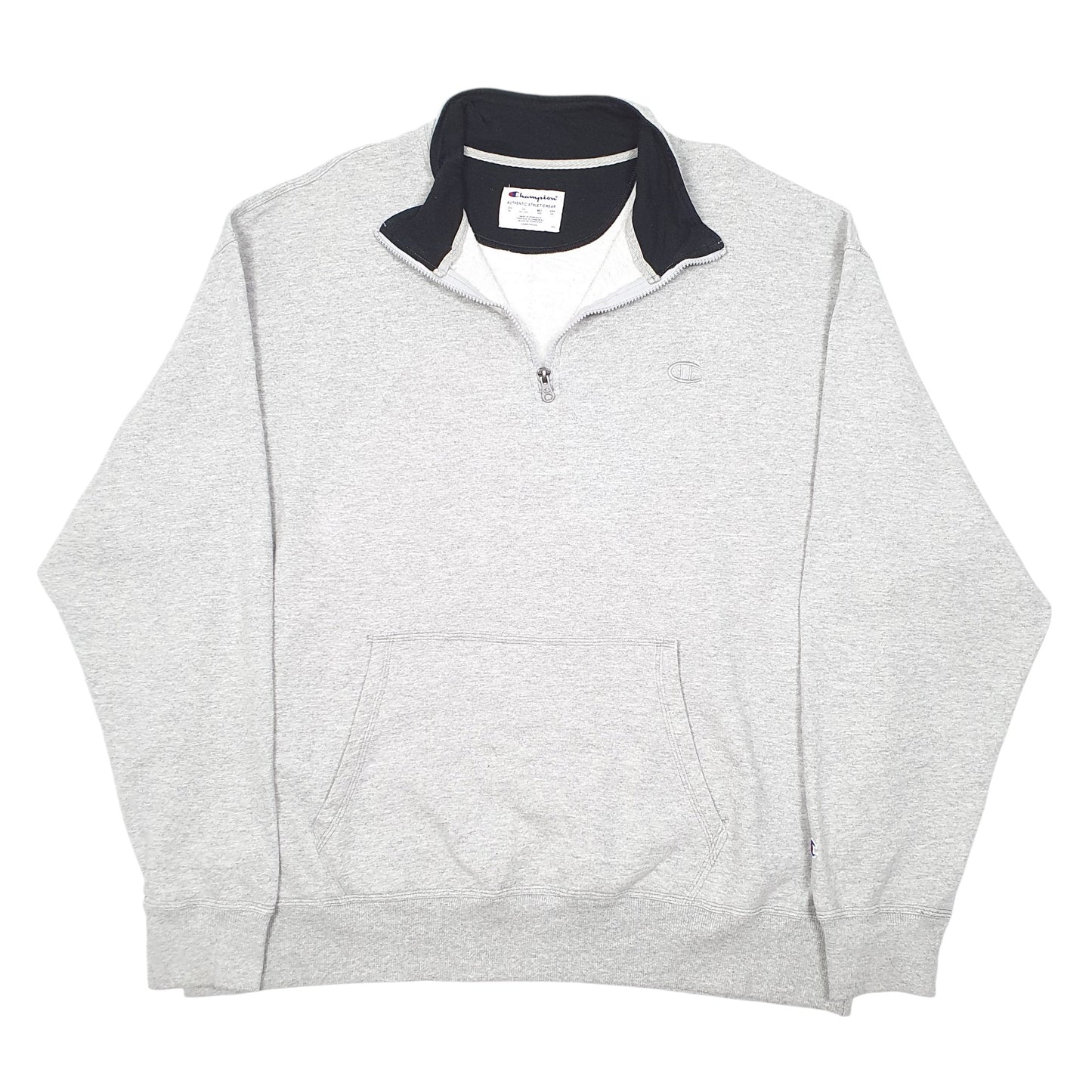 Mens Grey Champion  Quarter Zip Jumper