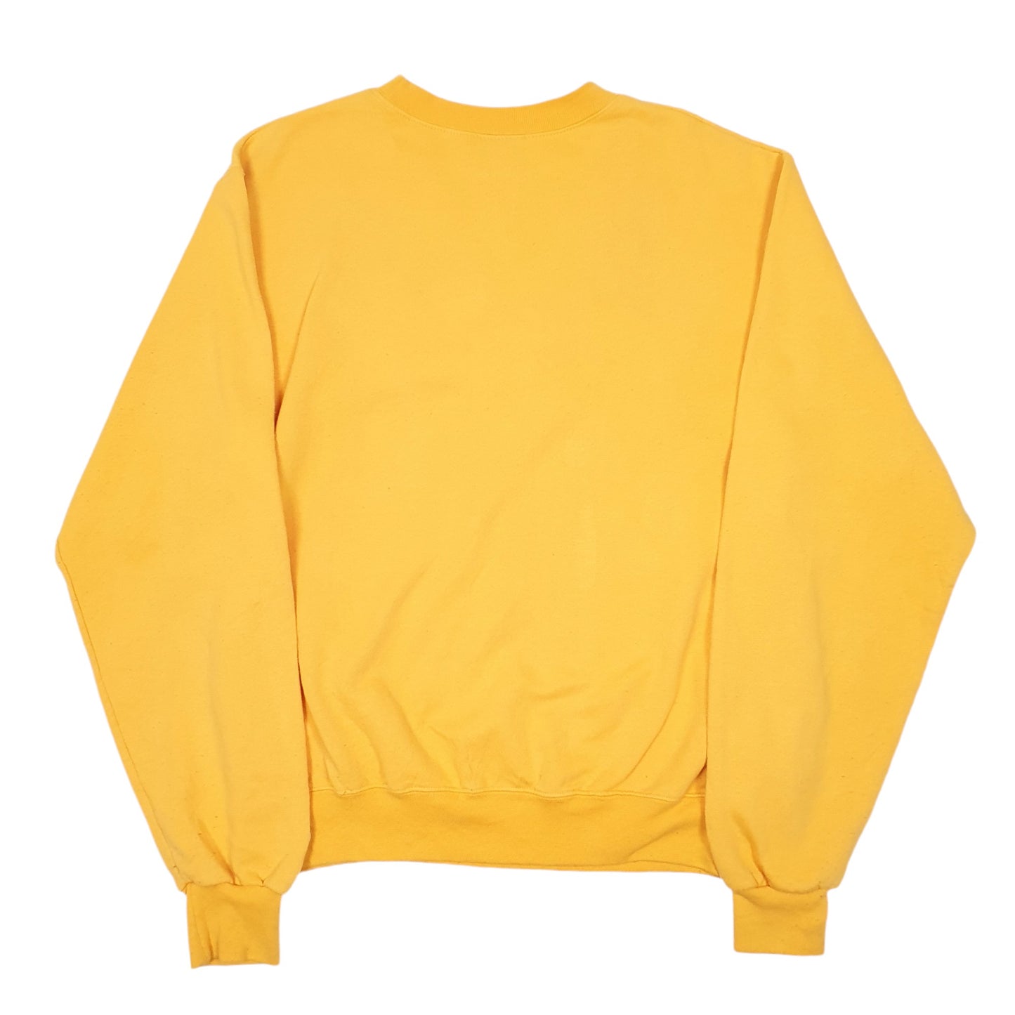 Mens Yellow Champion Gustavus Adolphus College Frat USA Spellout Crewneck Jumper