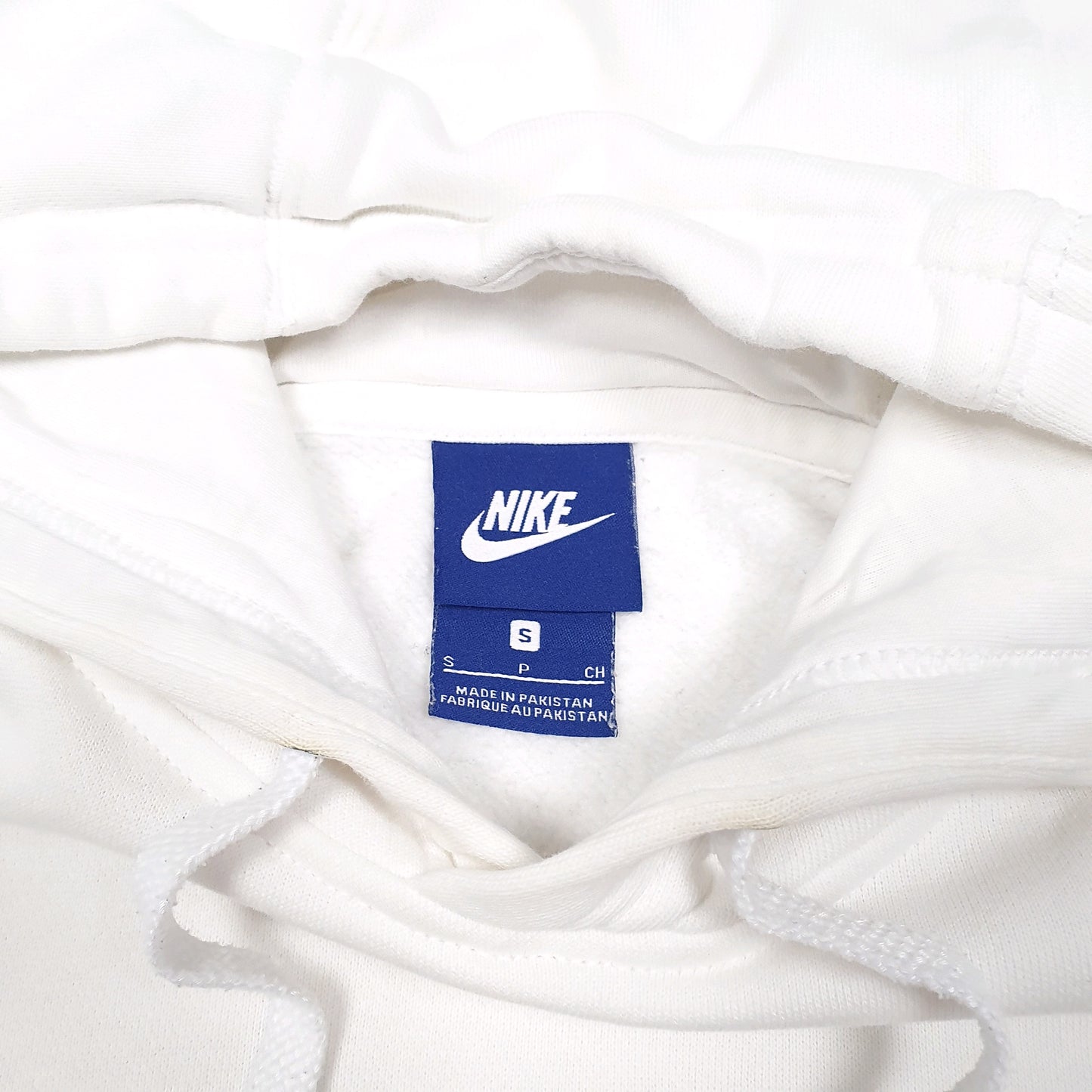 Mens White Nike Swoosh Hoodie Jumper