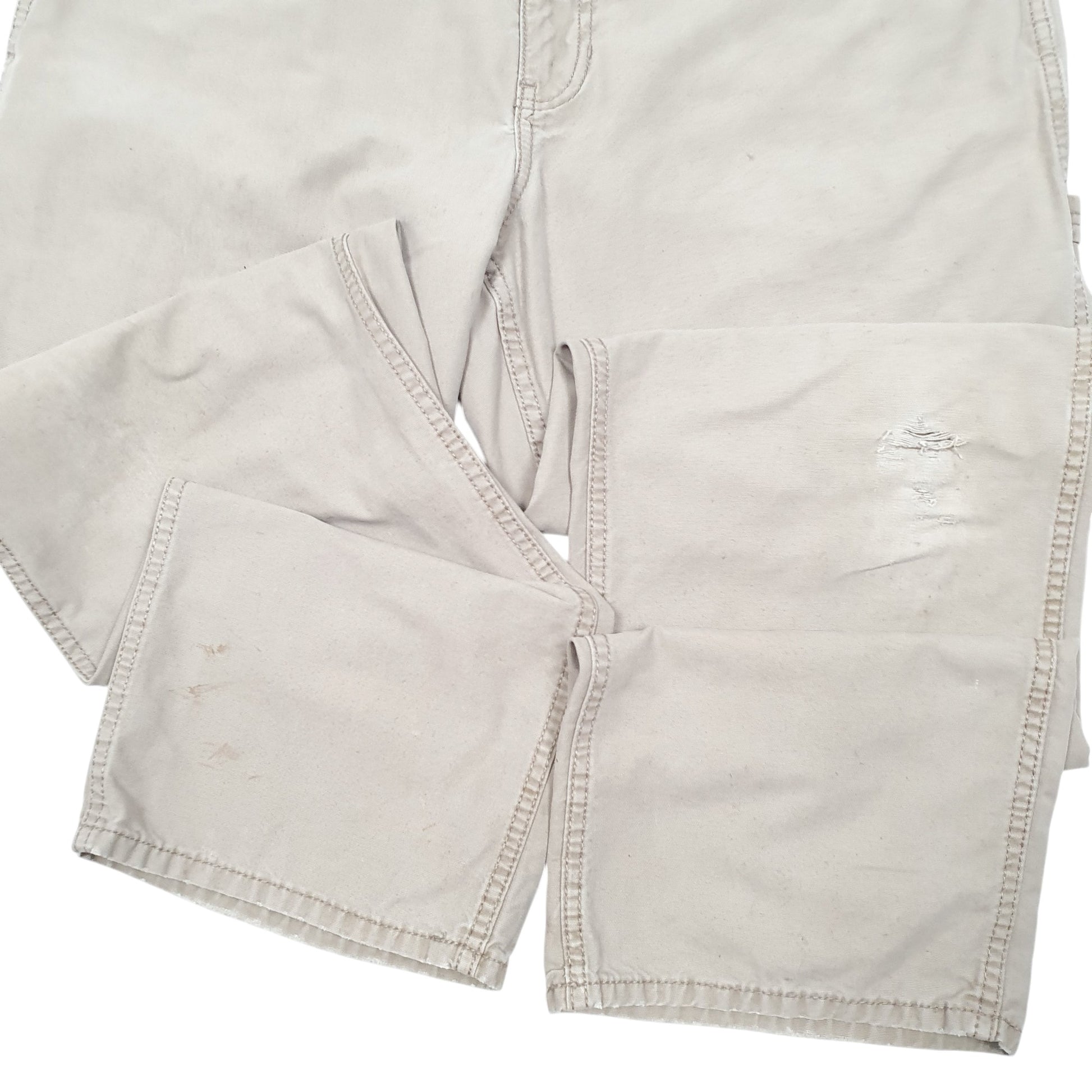 Mens Beige Blue Mountain Workwear Carpenter Trousers