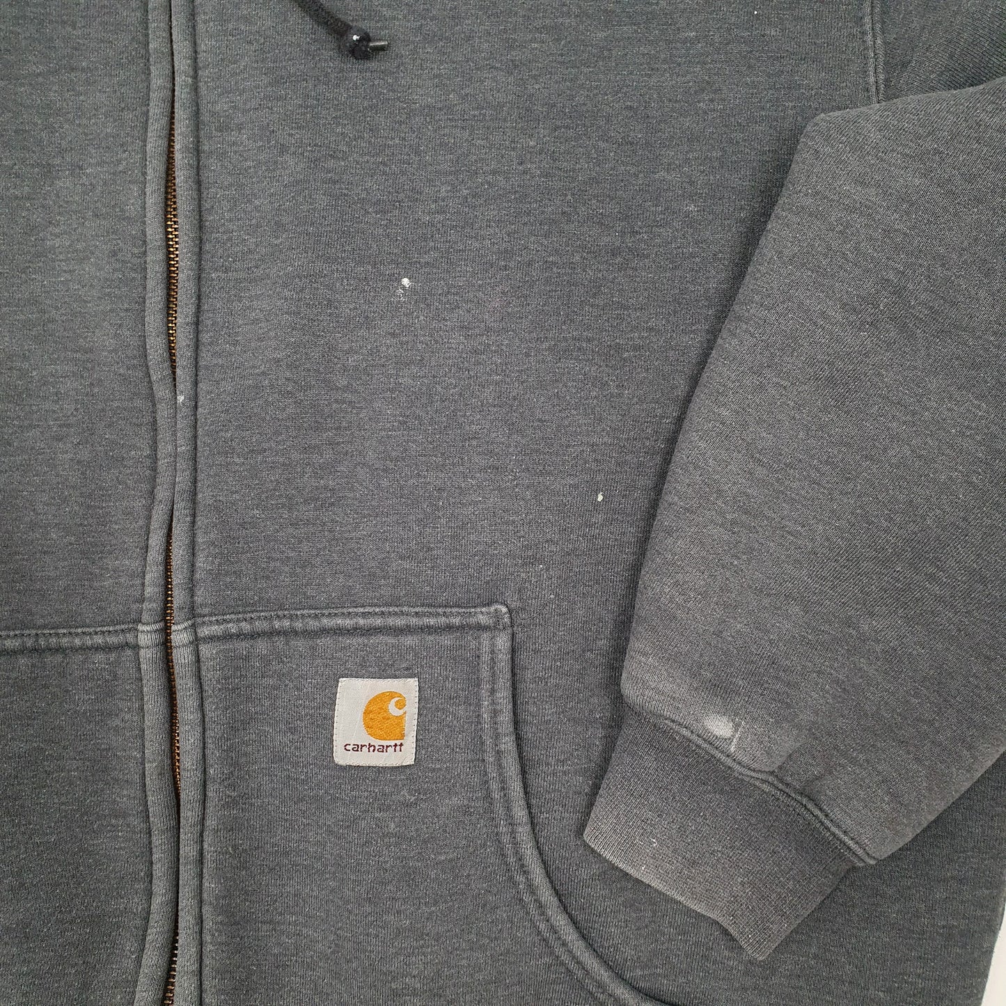 Mens Grey Carhartt Hoodie Full Zip Jumper