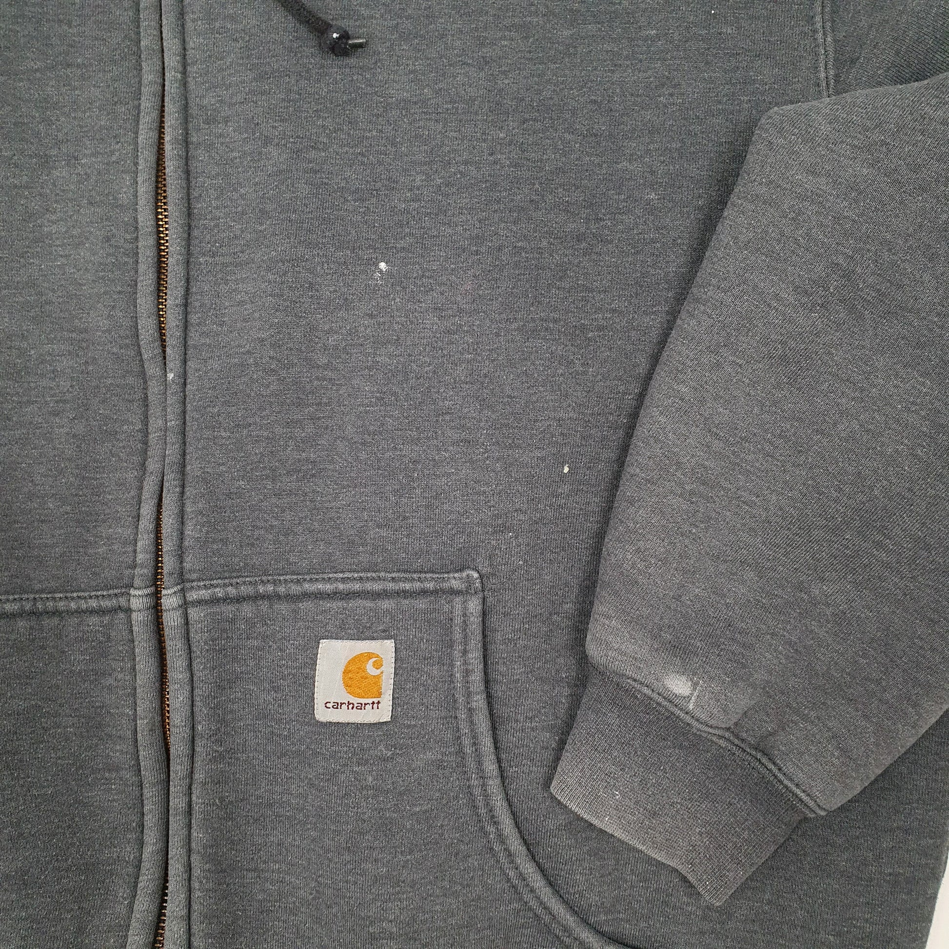 Mens Grey Carhartt Hoodie Full Zip Jumper