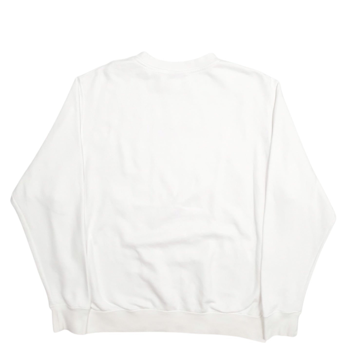 Mens White Nike Spellout Crewneck Jumper