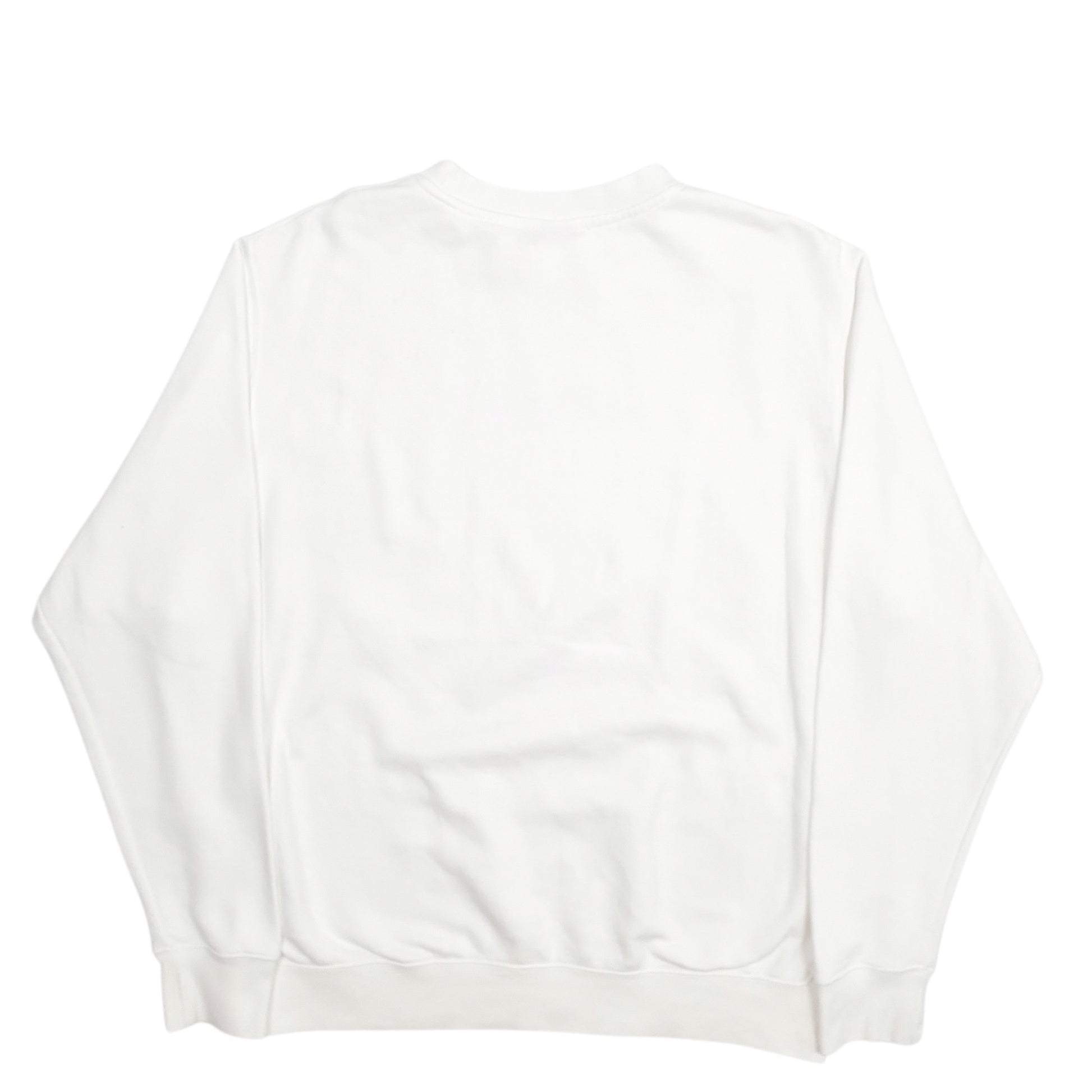 Mens White Nike Spellout Crewneck Jumper