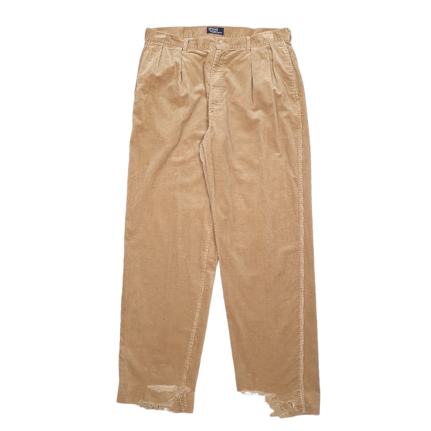 Mens Beige Polo Ralph Lauren Vintage Corduroy Trousers