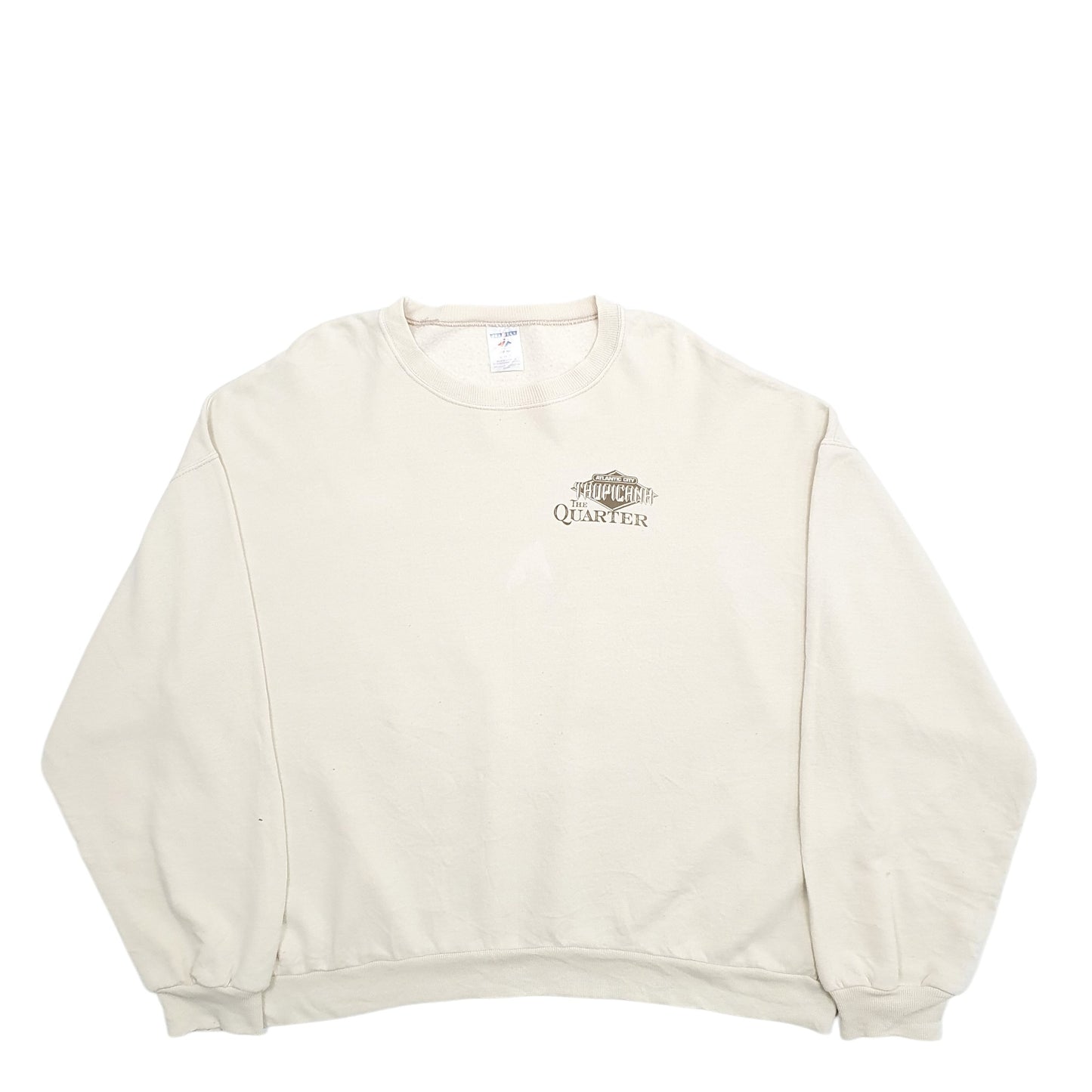 Mens Cream Jerzees Atlantic City Crewneck Jumper