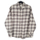 Mens Cream Jachs Flannel Overshirt Shacket Long Sleeve Shirt