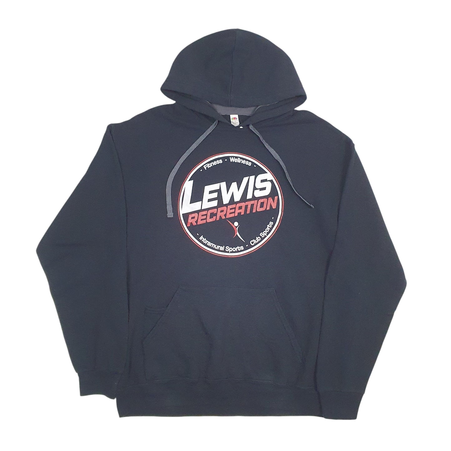 Mens Black Fruit Of The Loom  Hoodie Jumper