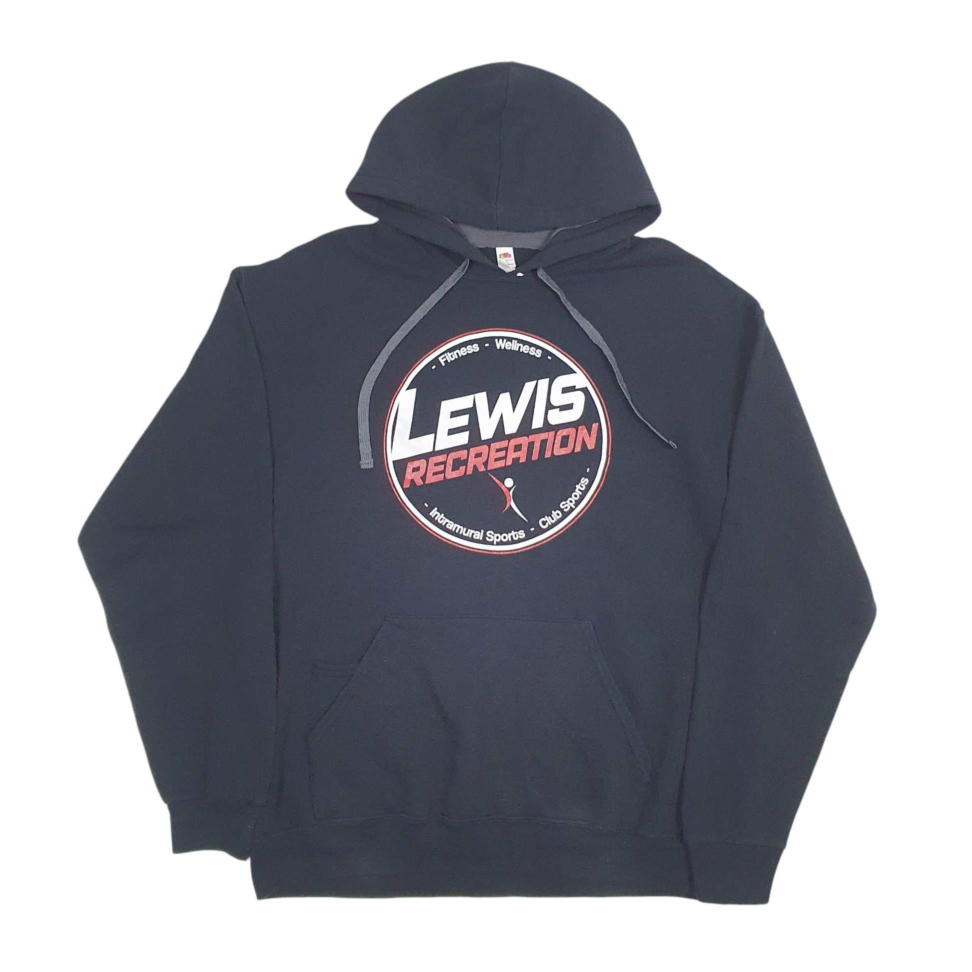 Mens Black Fruit Of The Loom  Hoodie Jumper