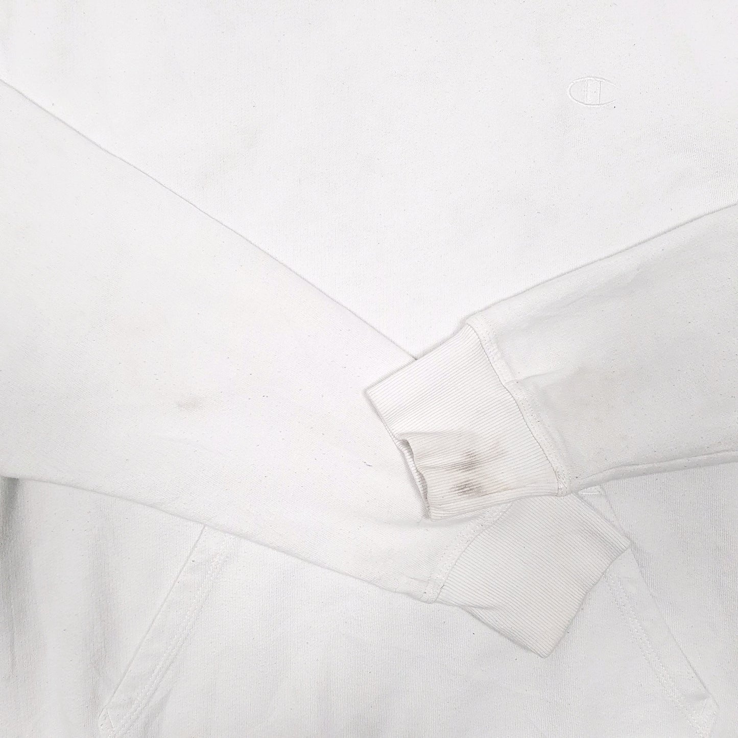 Mens White Champion  Hoodie Jumper