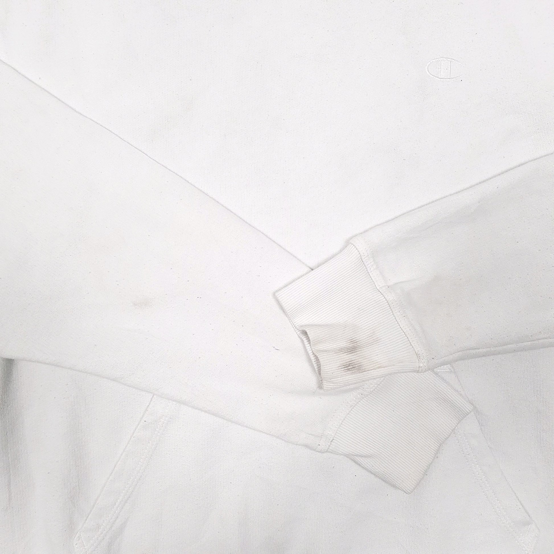 Mens White Champion  Hoodie Jumper