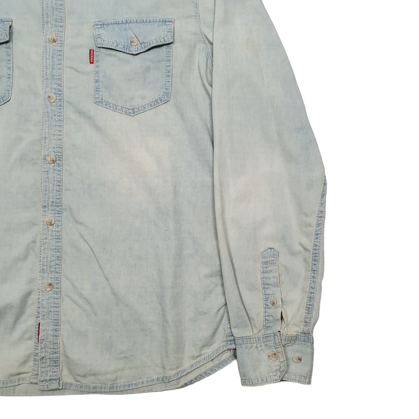 Mens Blue Dickies  Long Sleeve Shirt