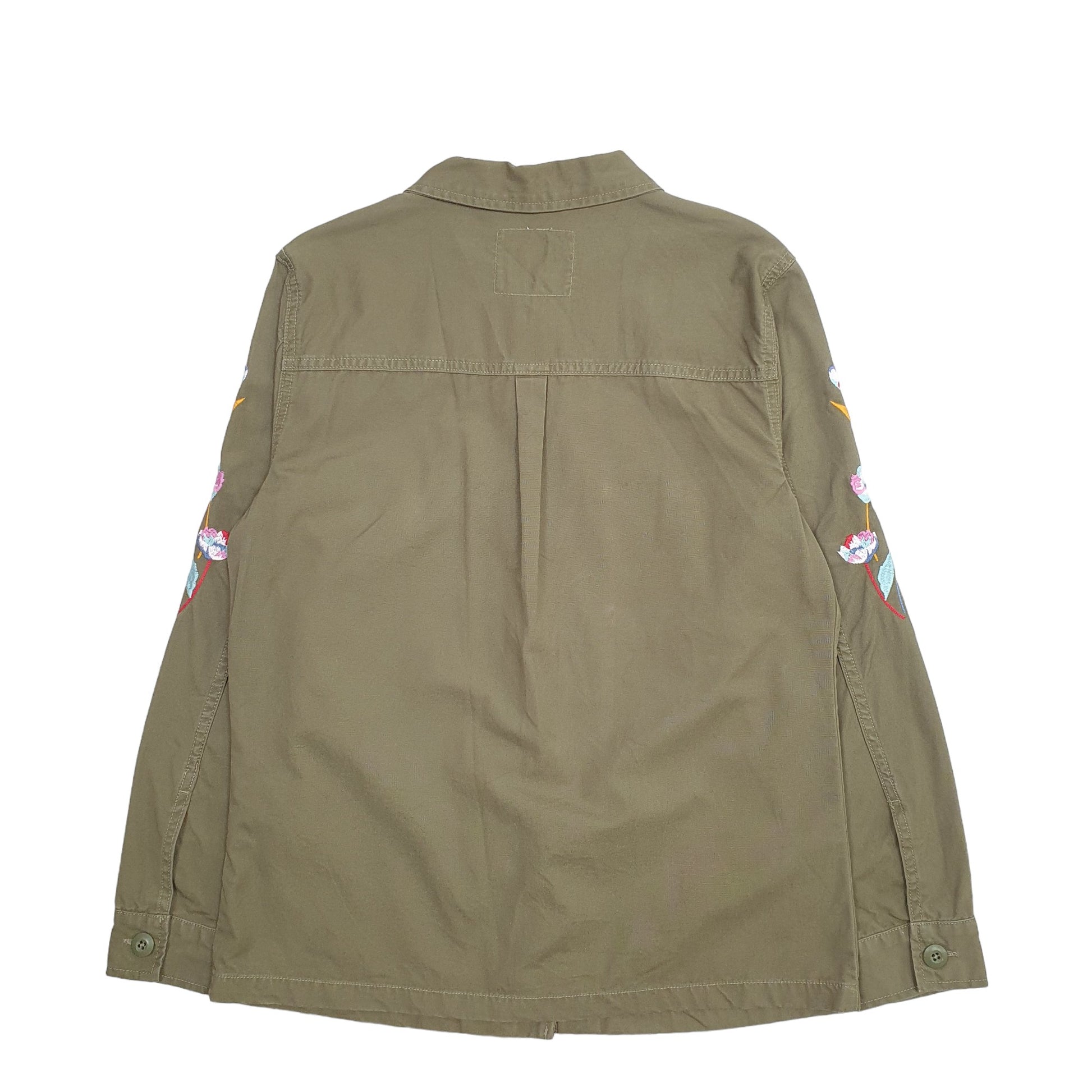 Mens Khaki Levis Floral Shacket Long Sleeve Shirt