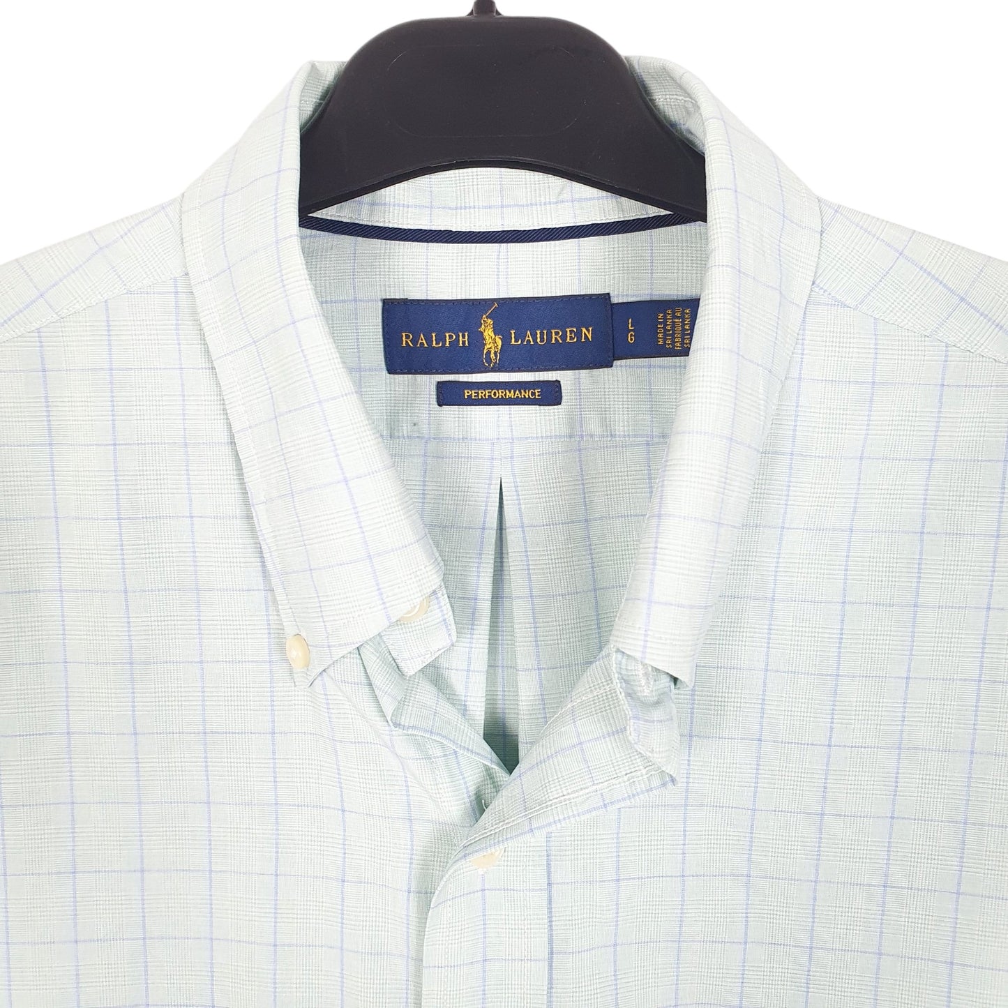 Mens Green Ralph Lauren Performance Long Sleeve Shirt