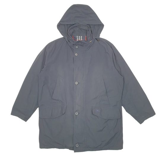 Mens Navy Burberry Look San Sebastian  Coat