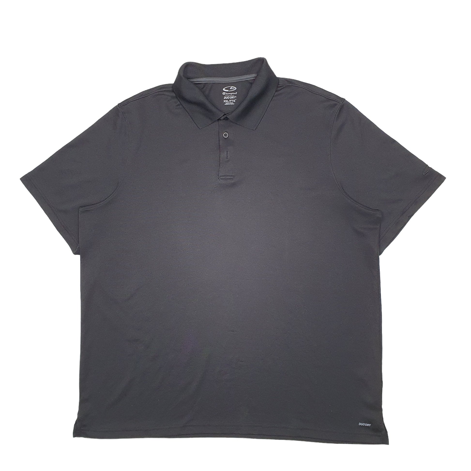 Mens Black Champion  Short Sleeve Polo Shirt