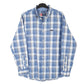 Mens Blue Chaps  Long Sleeve Shirt