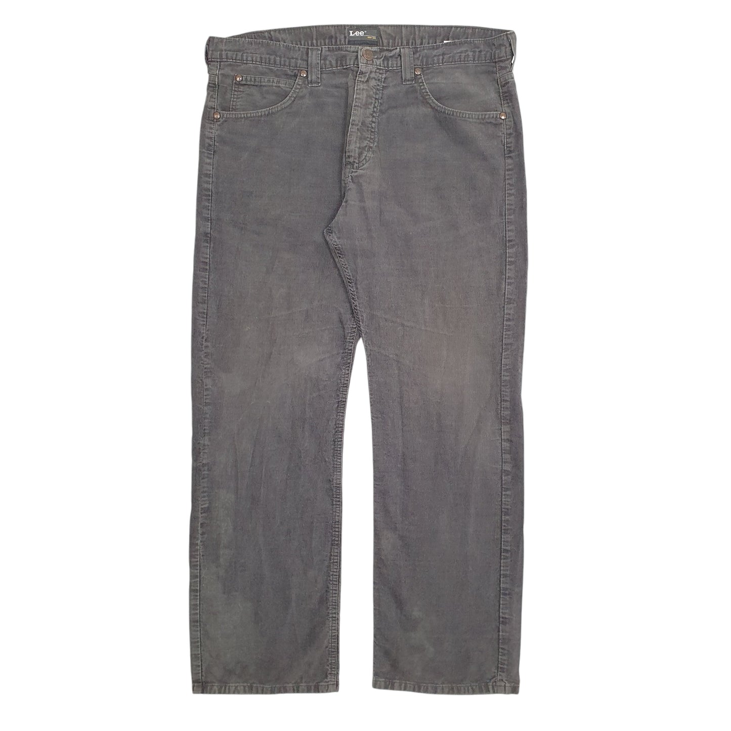 Mens Grey Lee  Corduroy Trousers
