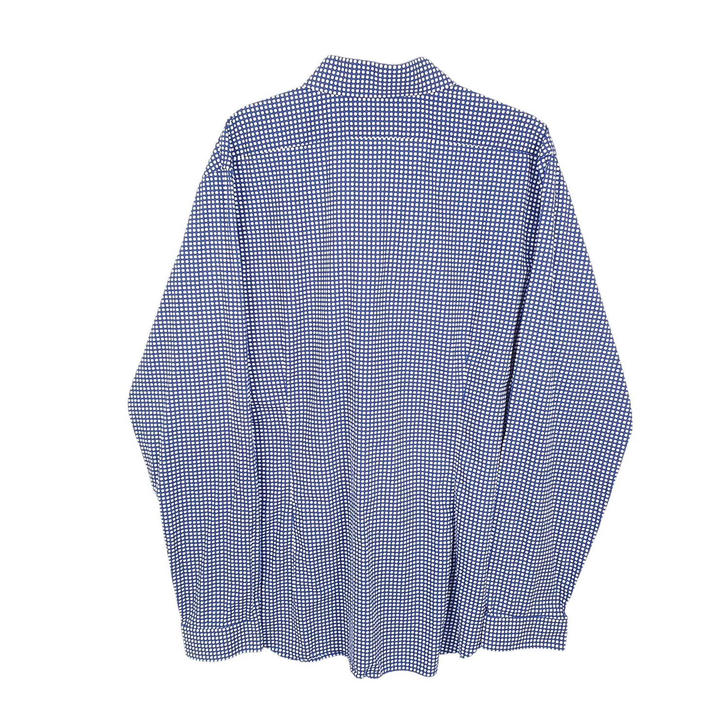 Mens Blue Express Polka Dot Long Sleeve Shirt