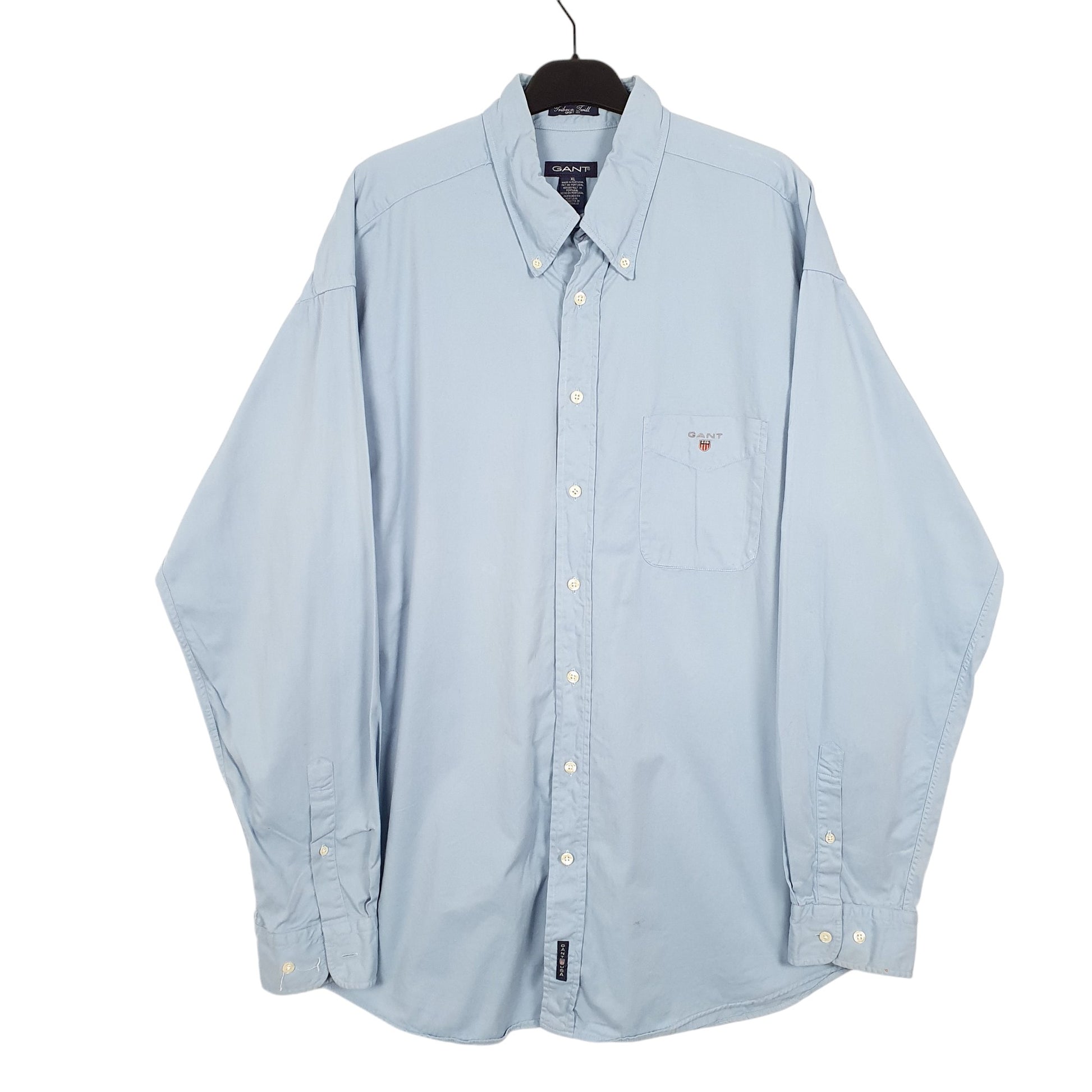 Mens Blue Gant Sport Fit Tribeca Twill Long Sleeve Shirt