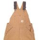 Womens Tan Carhartt Carpenter Double Knee Insulated Thermal Dungaree Trousers