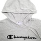 Mens Grey Champion Spellout Hoodie Jumper