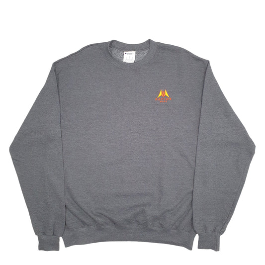 Mens Grey Champion Raptor Maps Crewneck Jumper