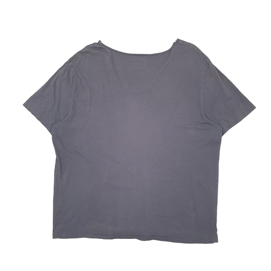 Mens Grey AllSaints V Neck Lightweight Short Sleeve T Shirt